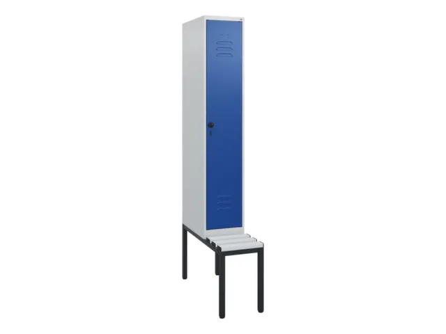Armoire vestiaire avec banc HxlxP 1950x300x815mm 1compart.