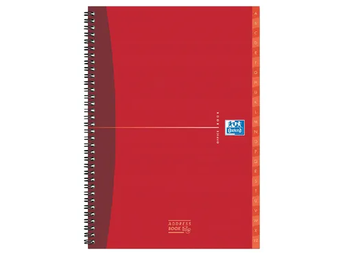 Adresboek Oxford Essentials A5 72vel dubbelspiraal assorti