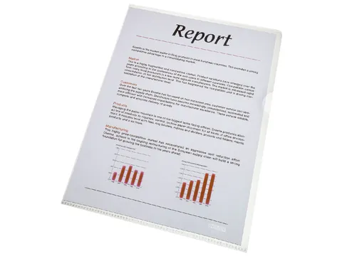 Insteekmap L-model Esselte standaard copy safe PP A4 transparant