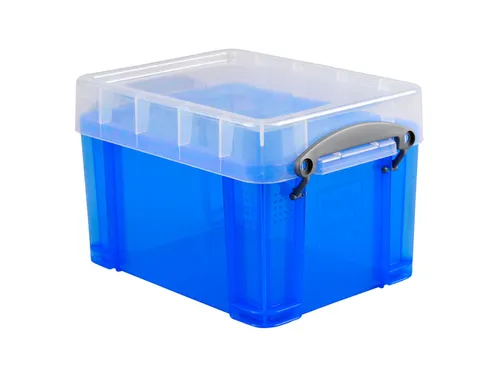 Opbergbox Really Useful 3 liter 245x180x160mm transparant blauw