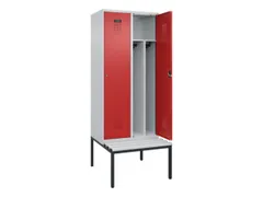 locker met bank,voor scheiding van kleding,HxBxD 2120x800x815mm,2vak