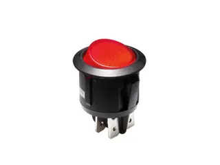 Verlichte Rockerschakelaar - Rood - 2P/On-Off - 1