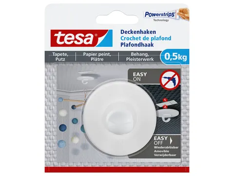 Plafondhaak Tesa behang en pleisterwerk zelfklevend 500gr