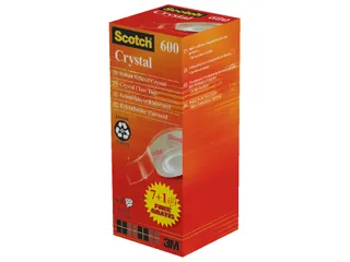 Plakband Scotch Crystal 600 19mmx33m transparant 7+1 gratis - 4