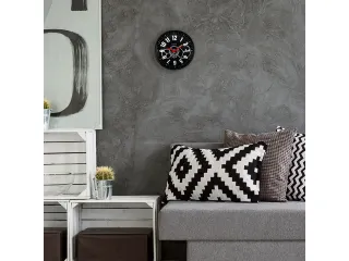 Wandklok Nextime 36cm Gear Clock zwart metaal/glas - 8