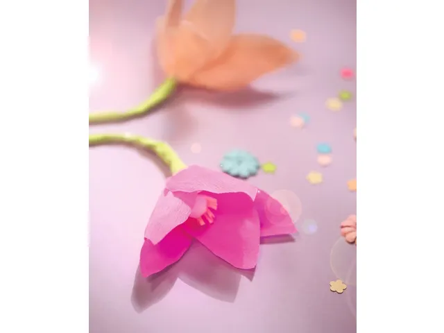 Papier crépon Folia 250x50cm 10 feuilles n° 154 cyclamen