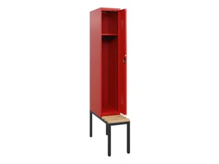 locker met bank,HxBxD 1950x300x815mm,1vak,vak B 300mm,cilinderslot - 1