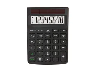 Calculator Rebell ECO 310 BX zwart desk 8 digit Blauwe Engel certifica - 1