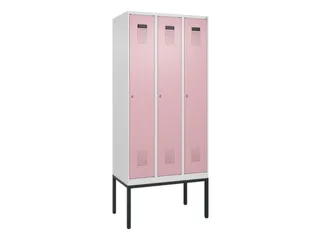 locker,HxBxD 2120x900x500mm,3vak,vak B 300mm,cil.-slot,voetonderstel - 2