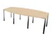vergadertafel,HxBxD 740x2400x1200mm,vatvormig,NE-esdoorn