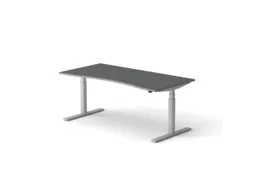 Elektrisch ihv bureau,HxBxD 650-1310x1800x900/800mm,blad donkergrijs