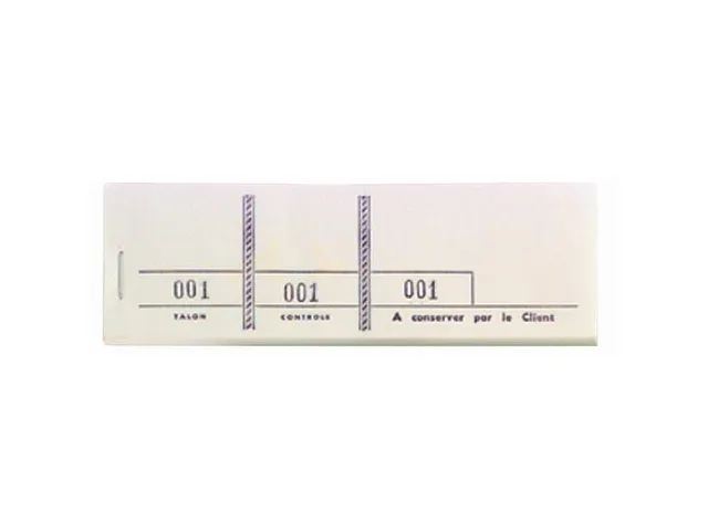 Bloc passe-partout 100 feuillets numérotés de 3 volets - Format 4,8x