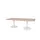 Linesto Vergadertafel Vaste Hoogte 240x120 Ton Havana/Kersen 25mm Wit