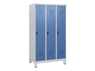 schoollocker,HxBxD 1630x900x500mm,3vak,vak B 300mm,draaigrendel,voeten - 2