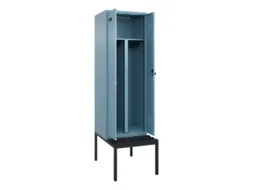 PBM-locker met bank,HxBxD 2120x600x815mm,2vak,vak B 300mm,draaigrendel