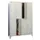 lockerkast,HxBxD 1850x1200x500mm,4x2vakken,RAL7035,front RAL3000