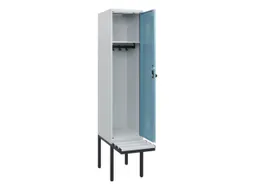 locker met bank,HxBxD 1950x400x815mm,1vak,vak B 400mm,draaigrendel