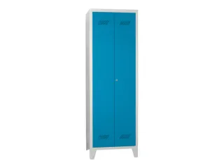 Schoonmaakkast HxBxD 1850x600x500mm Cilinderslot RAL7035 Front RAL5012 - 3