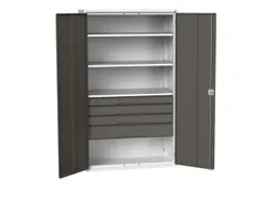 universele kast,HxBxD 2000x1300x550mm,3xStalen bodem,4lade(n)