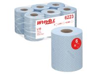 WypAll 6223 Reach Papieren Doekjes 1-laags Blauw 38x18,3cm 6 Rol