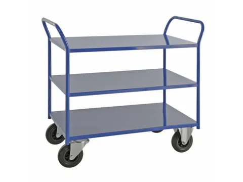 Etagewagen,Draagverm. 400Kg,3Etage(S),Staaletage,Blauw