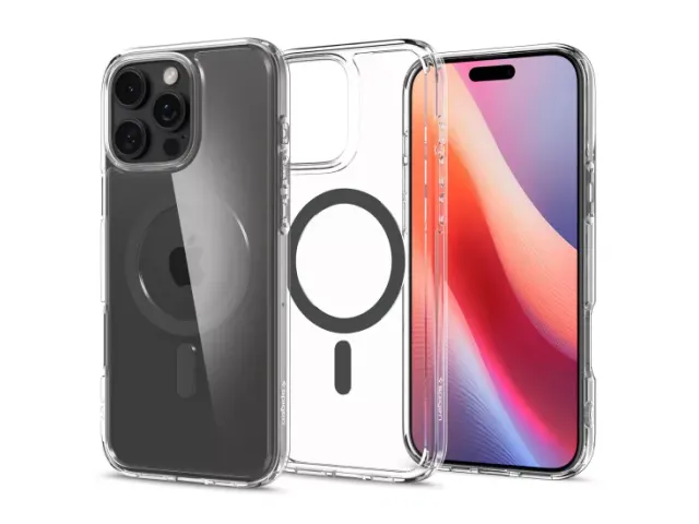 Spigen Ultra Hybrid MagSafe iPhone 16 Pro Max hoes grijs