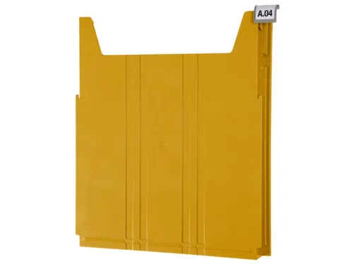 wandsorteerder,opbergvak,v. 34,HxBxD 42x262x302mm,plank(en) ABS,geel