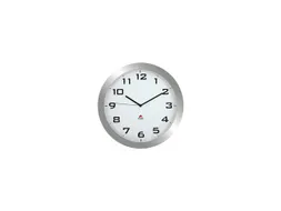 De Alba Horissimo M is een grote analoge wandklok 38 cm. zilvergrijs m