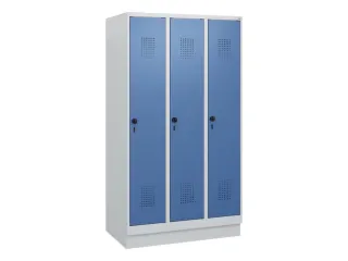 schoollocker,HxBxD 1630x900x500mm,3vak,vak B 300mm,draaigrendel,sokkel - 2