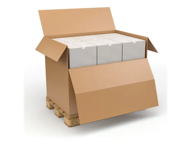 Palletdoos 1200x800x800mm Dubbelgolf Met Laadklep 80 stuks