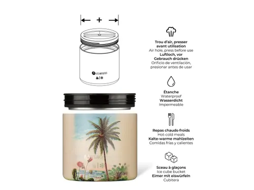 Lunchbox Les Artistes Paris 700ml geïsoleerd ventilatie opening Beach