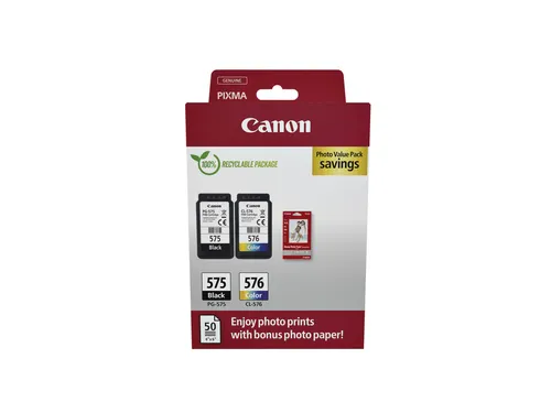 Canon PG-575 & CL-576 Inktcartridges Zwart + Kleur