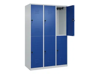 dubbeldekse locker,HxBxD 1850x1200x500mm,3x2vak.,vak B 400mm - 2