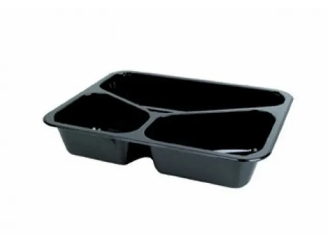 Tray Menu CPET BK 3-comp 225x175x43,1005cc, 300 stuks