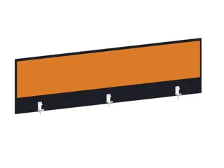 baliepaneel,v. bureau,aanbouw achter,B 1600mm,CC-zwart,BN3005-geel - 1