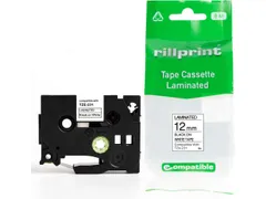 compatible TZe tape voor Brother TZe-231, 12 mm, zwart op wit