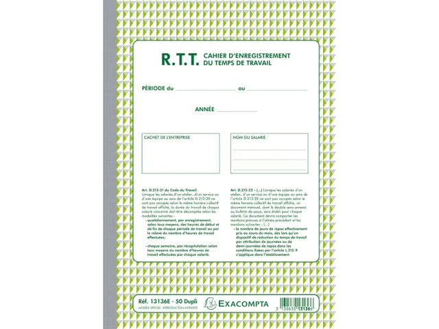 Rtt Enreg.du Temps D E Travail 50D A.