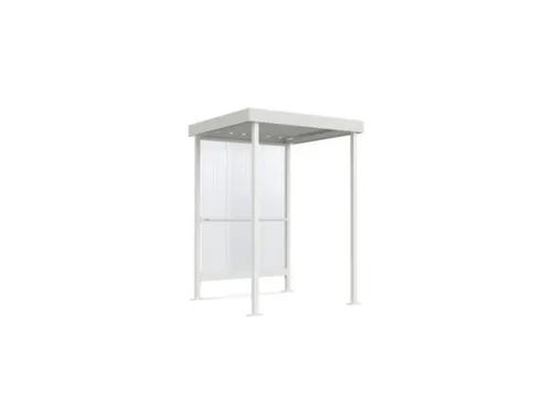 rokersoverkapping,HxBxD 2360x1720x1580mm,wanden gegolfd polycarbonaat