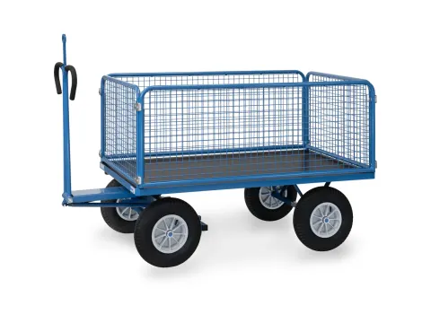 Handtrekwagen Trekoog 6435lz 1000kg 1600x900mm Draadgaas Luchtbanden