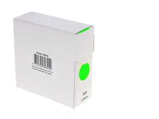 Etiket Rillprint 25mm 500st op rol fluor groen - 1