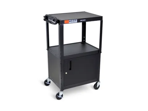 bijzetwagen,HxLxB 610-1060x610x460mm,zwart,2niveau(s)