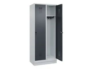 locker,HxBxD 1950x800x500mm,2vak,vak B 400mm,draaigrendel,sokkel - 2