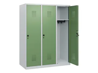 schoollocker,HxBxD 1530x1200x500mm,3vak,vak B 400mm,draaigrendel - 1