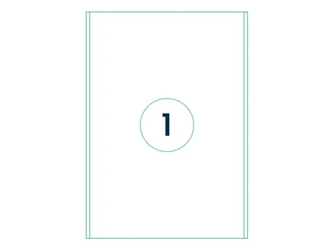 Etiketten Zelfklevend Wit 1 op A4 200x297mm 1000 Vel