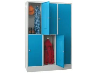 lockerkast,HxBxD 1850x1200x500mm,3x2vakken,RAL7035,front RAL5012 - 2