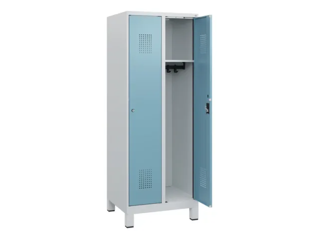 schoollocker,HxBxD 1630x600x500mm,2vak,vak B 300mm,cil.-slot,voeten