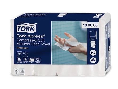 Tork 100888 Xpress H2 Multifold M Handdoek Premium 2-laags 12x170 stuk