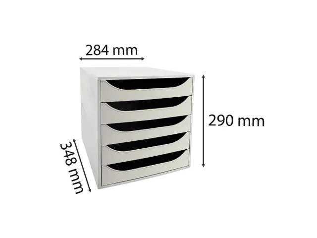 Ladenblok ECOBOX+ 5 laden Grijs A4+