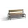 omkleedbank,HxLxD 796x1500x760mm,HPL eiken-sereno,frame staal RAL7021