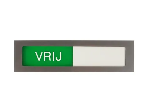 Infobord Deurbordje Vrij Bezet Groen Rood 150x40mm